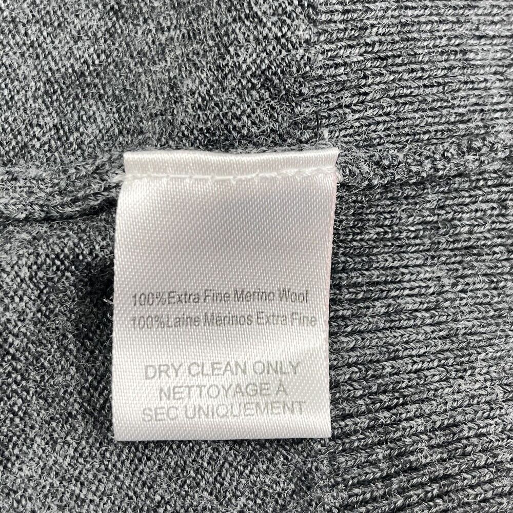 UNTUCKit‎ Sweater Sz L Grey Merino Wool 1/4 Zip Pullover Lightweight Long Sleeve - Picture 4 of 6